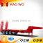 3 axles extendable low bed semi trailer/telescoping container trailers for sale