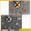 Modern DIY Art 3D Metal Roman Numeral Wall Clock for Home Office Decoration