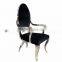 B413 hot sale armrest dining chair fabric dining chair