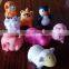 Eco-friendly cartoon design baby tub printed rubber bath animal toy