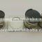 set 4 mat shinning stainless steel coated glass spice jar with metal paster and lids with stand