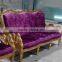 3-seats wood sofa in gold color for star project usgae