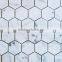 MM-CV261 Gold supplier customized flooring natural stone asian statuary hexagon marble mosaics tiles