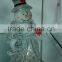 High Quality Glass Snowman With Candle Holder