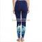 ladies compression high waisted yoga leggings with sublimation printing
