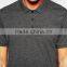 High Quality Custom Short Sleeve Three Button Placket Charcoal Men's Cotton/Polyester 200gsm Casual Polo Tshirt
