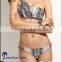 Special Single Shoulder Wild Nylon Spandex Bandeau Bikini.