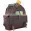 Field & Co. Classic Backpack - open main compartment with pull-cord closure, flap closes with distressed silver clasped hardware