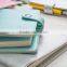 Metallic color A6 loose-leaf planner customizable notebook fashion daily notebook PU cover with metal clip/clasp /pen holder