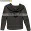 60%polyester 40% cotton jersey hoodied sweatshirt with elastic rib around waist and cuff