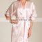 Wholesale new design plus pajamas satin dress blank plain short custom design satin Nighty robes women