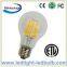 6W E26 B22 A19 LED Filament bulb CE&RoHs Dimmable 2200K ETL UL LED BULB