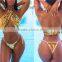 B22033A Europe women Sexy Ladies Sequin halter swimwear