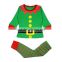 Children clothing print stripe custom sleepwear matching christmas pajamas