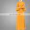 2017 Beautiful Yellow Muslim Abaya Sleeves With Beading Long Maxi Dress Dubai Arab Stylish Design