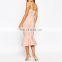 Wholesale Hot Sale Plus Size Premium Bandage Sweetheart Paneled Peplum Hem Midi Dress