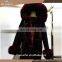 2016 winter elegant thick fox fur coat , fashion hood colored sexy fox fur jacket