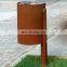 Custom Made Corten Steel Trash Can/Litter Bin/Garbage Can