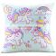 Custom cute unicorn velvet throw pillow case