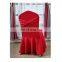 Fancy Pleated Skirt Chair Cover Spandex Flat Front Wedding Dining Room Chair Covers