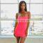 Wholesale Sexy Women Elegant One-shoulder Sling Dress Pleated Backless Vest Skirt