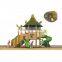 New type fun children outdoor wooden playground big slides for sale