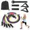 Latex 11pcs Resistance Bands Exercise Bands Resistance Tube Set for Fitness Sports in Home