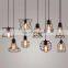 Industry Retro Metal Hanging Lamp Geometric Farmhouse Chandelier Modern Retro Bird Cage Pendant Light