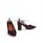 Ladies Wholesale Fancy Attractive Color Design Block Heels Pumps Sandals Shoes Print Women Spike Heels D'orsay Pumps PU Snake PK