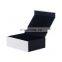 Custom printing white rigid cardboard folding gift box with black trim