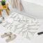 Modern leaf design microfiber bath rug non slip bath mat