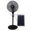 Black Outdoor Rechargeable Fan With Solar Panel