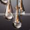Luxury Water Drop Decorative Modern Long Multi Light Led High Ceilings Crystal Staircase Chandeliers Light