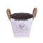 New Design Wholesale Home Decorative Garden Plants Antique White Color Hemp Rope Hanging Painting Flower Pots With Spout Flower Vase