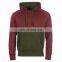 Two Tone Olive Green and Maroon Custom Made Hoodie for Men Latest Design Men's Hoodies & Sweatshirts With Hood