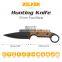 All black blade stainless steel straight knife high quality G10 non-slip handle keychain hunting knife