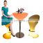bar tables and chairs /LED Plastic night club chair LED Light Patio DJ Booth Table and Chair for Outdoor Garden Event Decoration