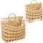 Hot Sale Water Hyacinth Home Storage Wall Mount Hanging Basket Set of 2 Vietnam Supplier