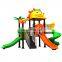 Exciting outdoor playground games kiddie community amusement theme park rides combined slide for sale