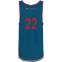 blue and red custom sublimated basketball jersey