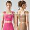 New Sexy U Back Gym Sports Yoga Bra Women Workout Exercise Wear Apparel Shockproof Fitness Running Bra Crop Top