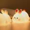 Cute Birthday Gift Animal Shape Bedroom Night Lights Rabbit Night Lamp Sensor Light for Bedroom Kids Baby Silicone Night Light