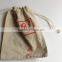 6*10cm with Customer Logo linen Gift Pouch for Present Packing or Gift Wrapping