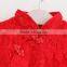 2016 folk-custom style children clothes toddler girl flower red dress wholesale