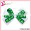 Ireland fashion clover grosgrain ribbon bow hair clip accept custom made tie clip (SYC-0018)