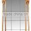 Neoclassic living furniture set wood frame fabric sofa gold length mirror