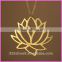 Free mold on alibaba 14k gold lotus pendant necklace beatiful flower necklace