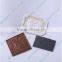 Directly factory custom cheap high quality clothing name brand patch sew on classic brown leather patches