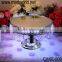 latest lighted acrylic silver plated cake stand for wedding decoration ,metal cake stands for weddings (CAKE-008)