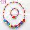 factory ODM children gift charm handmade colorful plastic resin bead necklace bracelet kids jewelry set